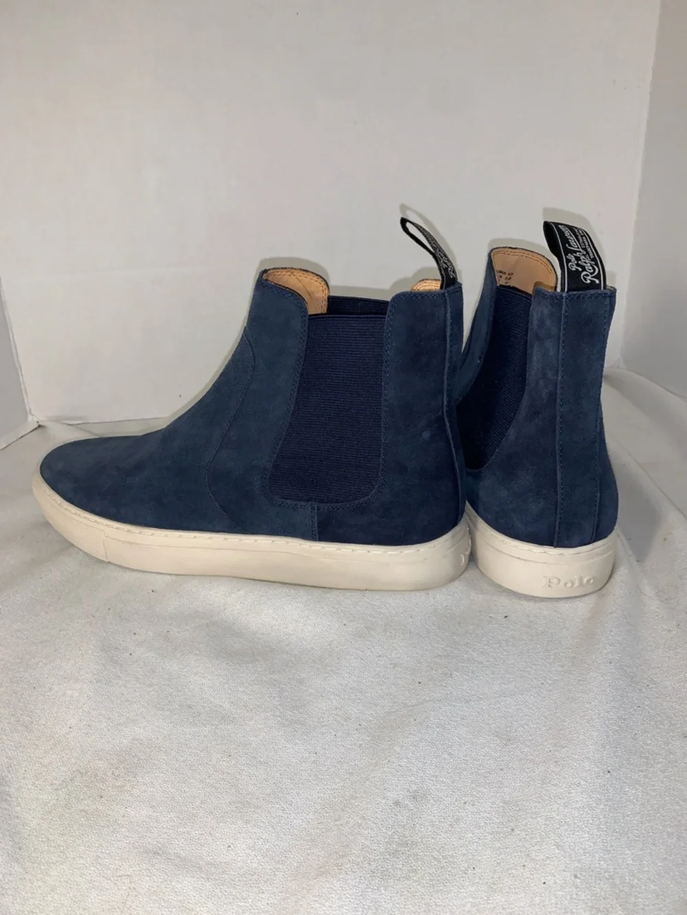 Polo by Ralph Lauren Navy Suede Chukka Slip-On Boots